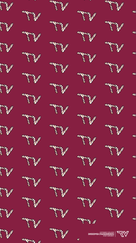 I'm a hokie. VT25. Phone Wallpaper. White text multi-outlined in rainbow colors on pink background